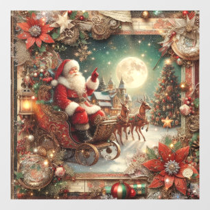 Vintage Santa Window Cling