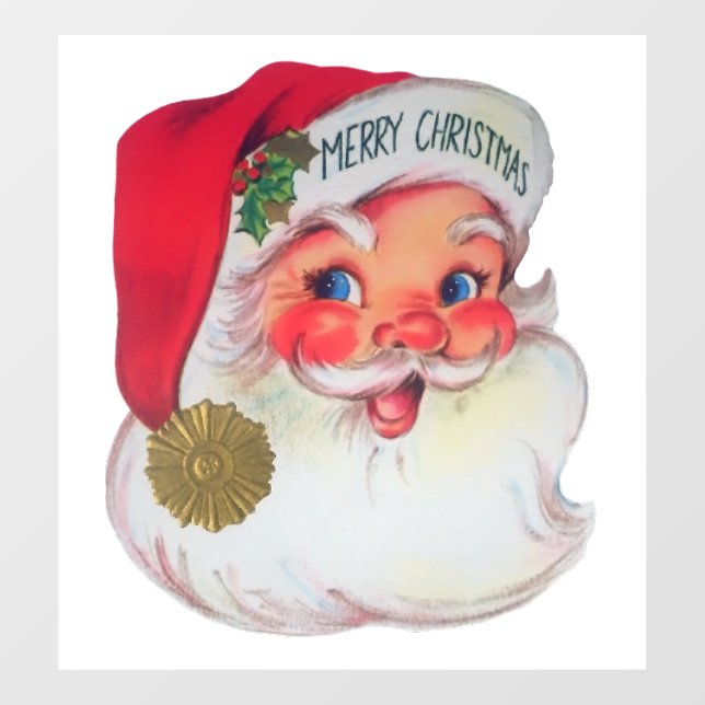 Vintage Santa Window Cling (Sheet)