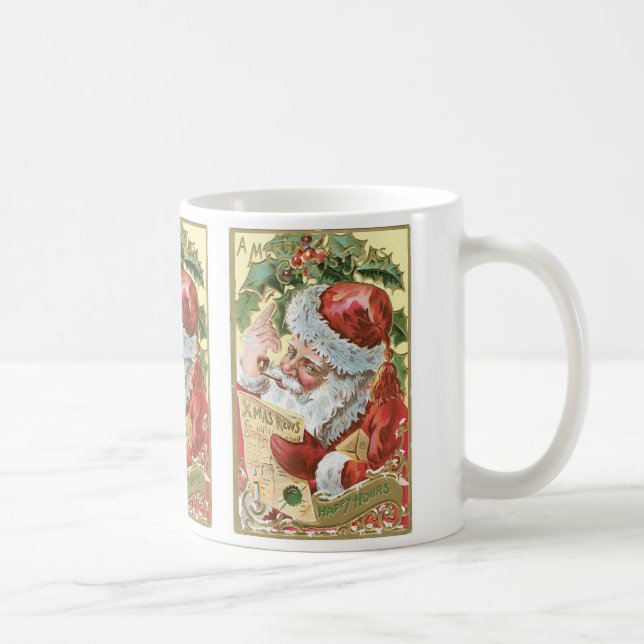 Vintage Santa with List Coffee Mug (Right)