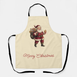 Vintage Santa with Toy Sack and Sweet Treat Apron