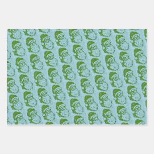 Vintage Santa Wrapping Set Paper Sheets