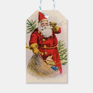 Vintage Santa's Calling Gift Tags