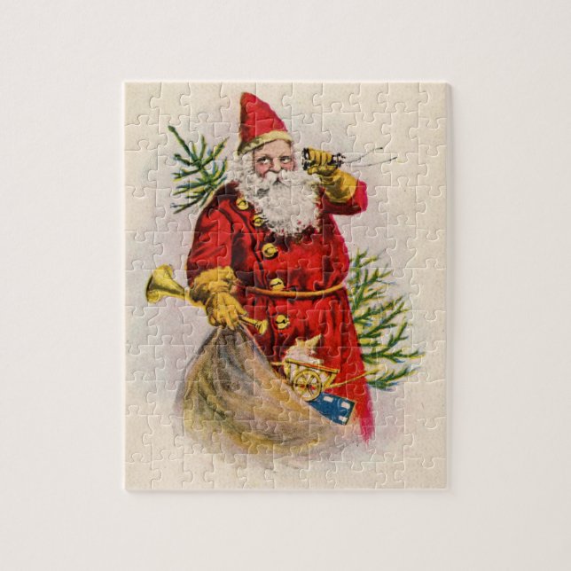 Vintage Santa's Calling Jigsaw Puzzle (Vertical)
