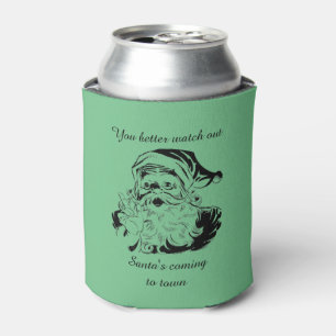 Vintage Santa's Coming to Town Can Cooler