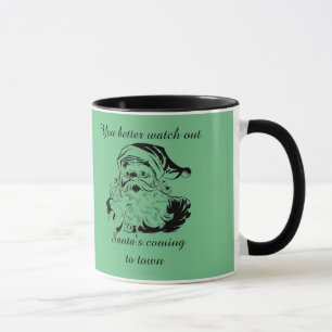 Vintage Santa's Coming to Town Mug