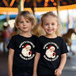 Vintage Santa's Favorite Trouble Maker T-Shirt