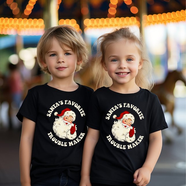 Vintage Santa's Favorite Trouble Maker T-Shirt (Creator Uploaded)