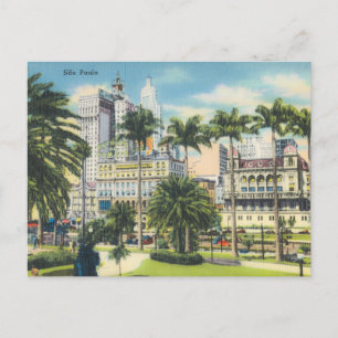 Vintage Sao Paulo, Brazil Postcard