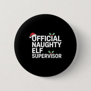 Vintage Sarcastic Hr Supervisor Christmas Matching Button