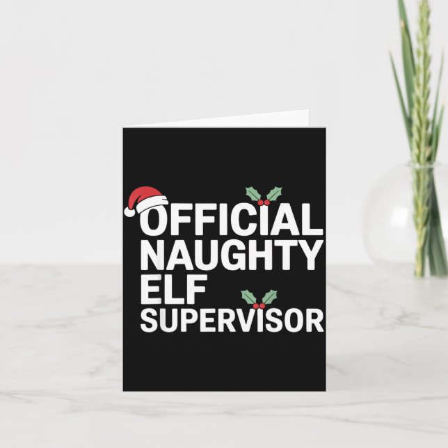 Vintage Sarcastic Hr Supervisor Christmas Matching Card (Front)
