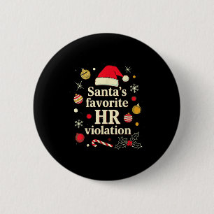 Vintage Sarcastic Retro Hr Violation Christmas Off Button