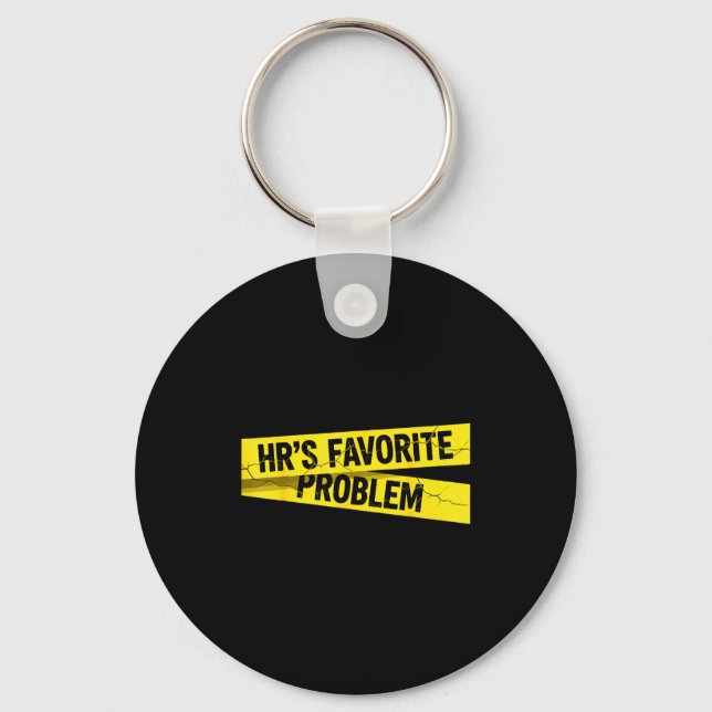 Vintage Sarcastic Retro Hr Violation Christmas Off Keychain (Front)