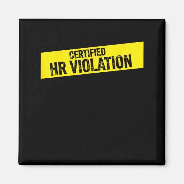 Vintage Sarcastic Retro Hr Violation Christmas Off Magnet (Front)