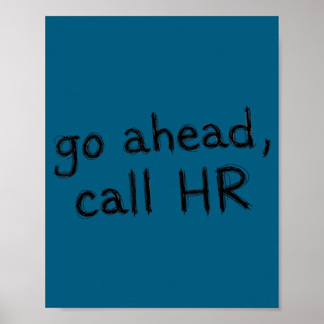 Vintage Sarcastic Retro Hr Violation Christmas Off Poster (Front)