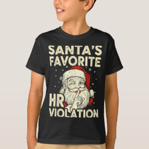 Vintage Sarcastic Retro Hr Violation Christmas Off T-Shirt