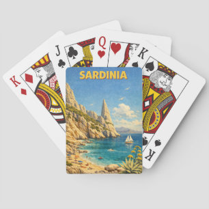 Vintage Sardinia Travel Cala Goloritzé Poker Cards