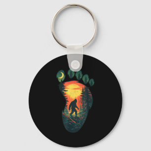 Vintage sasquatch big foot print classic bigfoot keychain