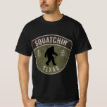 Vintage Sasquatch Squatchin&#39; Texas Big Foot Huntin T-Shirt