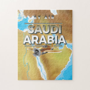 Vintage Saudi Arabia Travel Poster Jigsaw Puzzle