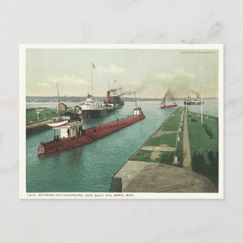 Vintage Sault Ste Marie Postcard