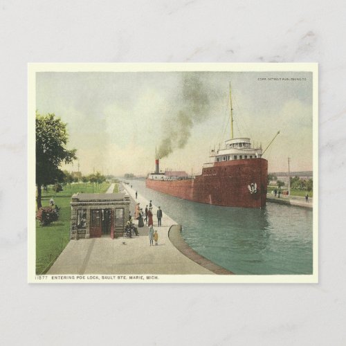 Vintage Sault Ste Marie Postcard