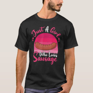 Vintage Sausage Meat Just A Girl Who Loves Sausa T-Shirt