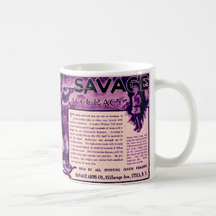 Vintage Savage Firearms Purple Gun Ad Coffee Mug