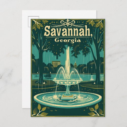 Vintage Savannah  Postcard