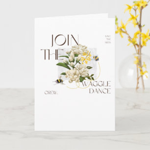 Vintage Save the Bees Waggle Dance ScienceJasmine  Card