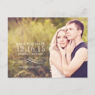 Vintage Save the Date Announcement Postcard