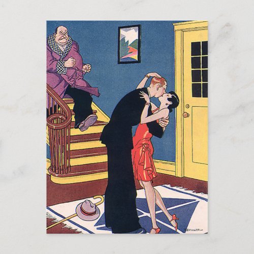 Vintage Save the Date Funny Love and Romance Announcement Postcard