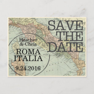 Vintage Save the Date Postcard
