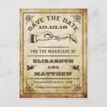 Vintage Save The Date Postcard at Zazzle