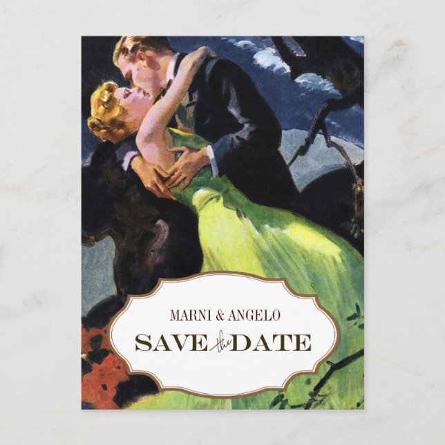 Vintage Save the Date Postcards (Front)