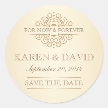 Vintage Save The Date Victorian Wedding Labels by weddingtrendy at Zazzle
