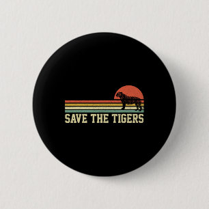 Vintage Save The Tigers T Shirt Gift Tigers Lovers Button