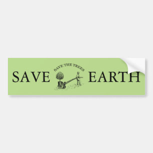 Vintage Save the Trees Bumper Sticker 2