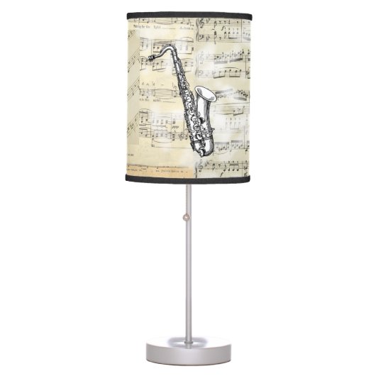 Vintage Saxophone Music Lamp (Front)