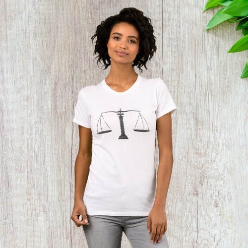 Vintage Scales Weighing Womens T_Shirt