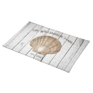 Vintage Scallop Shell Cloth Placemat