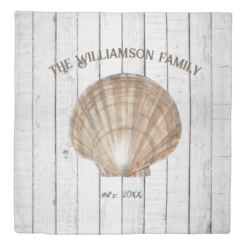 Vintage Scallop Shell Duvet Cover