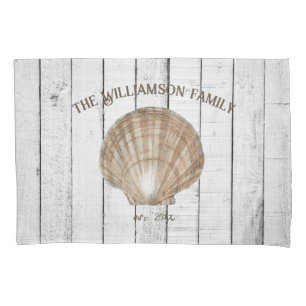 Vintage Scallop Shell Pillow Case