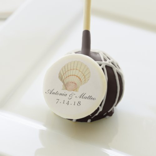 Vintage Scallop Single Seashell Wedding Cake Pops