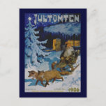 Vintage Scandinavian Christmas 1906 Holiday Postcard