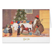 Vintage Scandinavian Christmas Greeting Card (Front Horizontal)