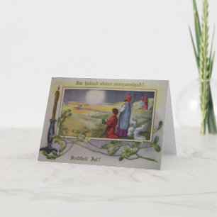 Vintage Scandinavian Christmas Greeting Card