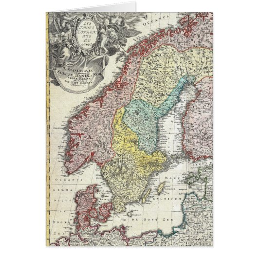 Vintage Scandinavian Map Cards (Front)