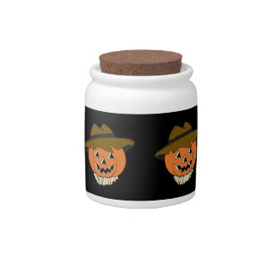 Vintage Scarecrow Candy Jar