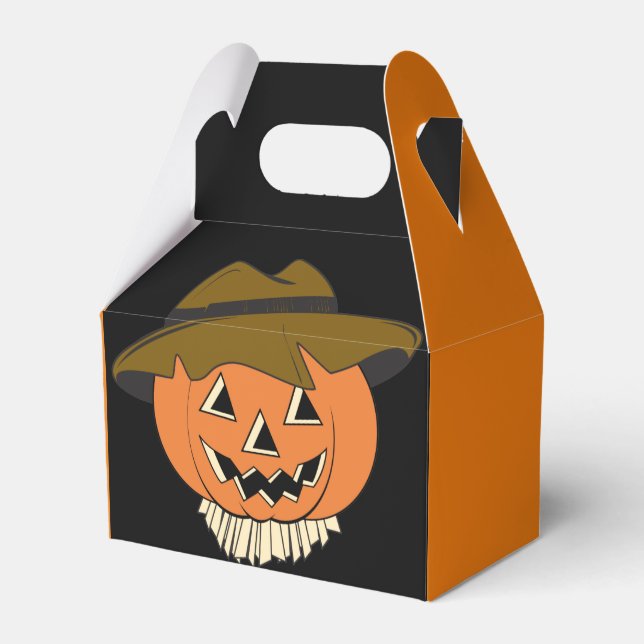 Vintage Scarecrow Favor Box (Front Side)