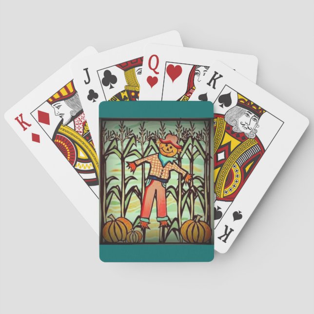 Vintage Scarecrow Poker Cards (Back)